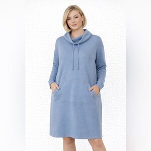 WASABI concept baby blue shirt dress NWT